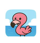 海のフラミンゴ2@SFW（個別スタンプ：1）