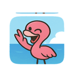 海のフラミンゴ2@SFW（個別スタンプ：5）