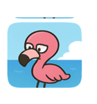 海のフラミンゴ2@SFW（個別スタンプ：8）