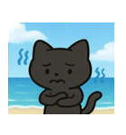 海のクロネコ@SFW（個別スタンプ：3）