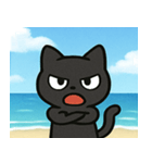 海のクロネコ@SFW（個別スタンプ：4）