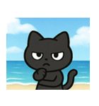 海のクロネコ@SFW（個別スタンプ：8）