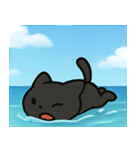 海のクロネコ@SFW（個別スタンプ：24）