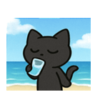 海のクロネコ@SFW（個別スタンプ：28）