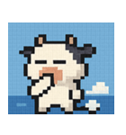 海のピクセルウシ@SFW（個別スタンプ：4）