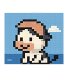 海のピクセルウシ@SFW（個別スタンプ：12）