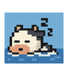海のピクセルウシ@SFW（個別スタンプ：16）