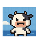 海のピクセルウシ@SFW（個別スタンプ：18）