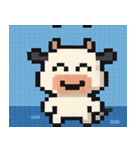海のピクセルウシ@SFW（個別スタンプ：22）