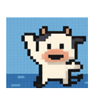 海のピクセルウシ@SFW（個別スタンプ：25）