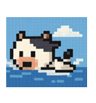 海のピクセルウシ@SFW（個別スタンプ：32）