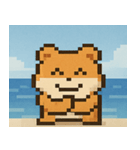 海のピクセルハムスター@SFW（個別スタンプ：2）