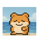 海のピクセルハムスター@SFW（個別スタンプ：3）