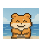 海のピクセルハムスター@SFW（個別スタンプ：5）