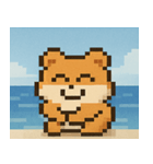 海のピクセルハムスター@SFW（個別スタンプ：13）