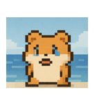 海のピクセルハムスター@SFW（個別スタンプ：15）