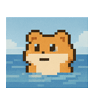 海のピクセルハムスター@SFW（個別スタンプ：16）