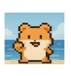 海のピクセルハムスター@SFW（個別スタンプ：25）