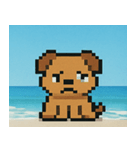 海のピクセルイヌ@SFW（個別スタンプ：3）