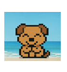 海のピクセルイヌ@SFW（個別スタンプ：6）