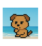 海のピクセルイヌ@SFW（個別スタンプ：8）