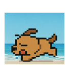 海のピクセルイヌ@SFW（個別スタンプ：12）