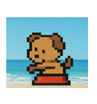 海のピクセルイヌ@SFW（個別スタンプ：14）