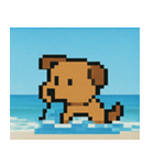 海のピクセルイヌ@SFW（個別スタンプ：15）