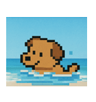 海のピクセルイヌ@SFW（個別スタンプ：16）