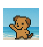 海のピクセルイヌ@SFW（個別スタンプ：17）