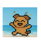 海のピクセルイヌ@SFW（個別スタンプ：21）