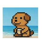 海のピクセルイヌ@SFW（個別スタンプ：23）