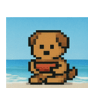 海のピクセルイヌ@SFW（個別スタンプ：26）