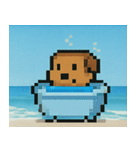 海のピクセルイヌ@SFW（個別スタンプ：29）