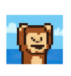 海のピクセルサル@SFW（個別スタンプ：7）