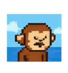 海のピクセルサル@SFW（個別スタンプ：9）