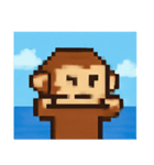 海のピクセルサル@SFW（個別スタンプ：11）