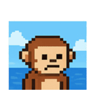 海のピクセルサル@SFW（個別スタンプ：19）