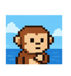海のピクセルサル@SFW（個別スタンプ：24）