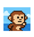 海のピクセルサル@SFW（個別スタンプ：29）