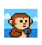 海のピクセルサル@SFW（個別スタンプ：30）