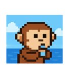 海のピクセルサル@SFW（個別スタンプ：31）