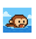 海のピクセルサル@SFW（個別スタンプ：32）