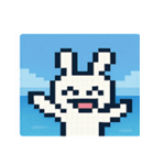 海のピクセルウサギ@SFW（個別スタンプ：1）