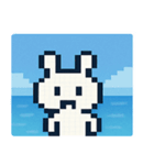 海のピクセルウサギ@SFW（個別スタンプ：4）