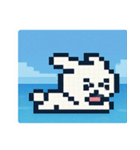 海のピクセルウサギ@SFW（個別スタンプ：5）
