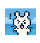 海のピクセルウサギ@SFW（個別スタンプ：9）