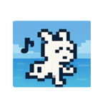 海のピクセルウサギ@SFW（個別スタンプ：13）