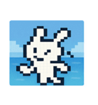 海のピクセルウサギ@SFW（個別スタンプ：15）