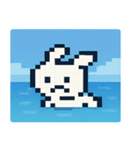海のピクセルウサギ@SFW（個別スタンプ：16）